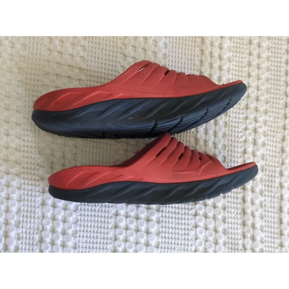 Hoka One One Recovery Slides Orange Gray Size 10